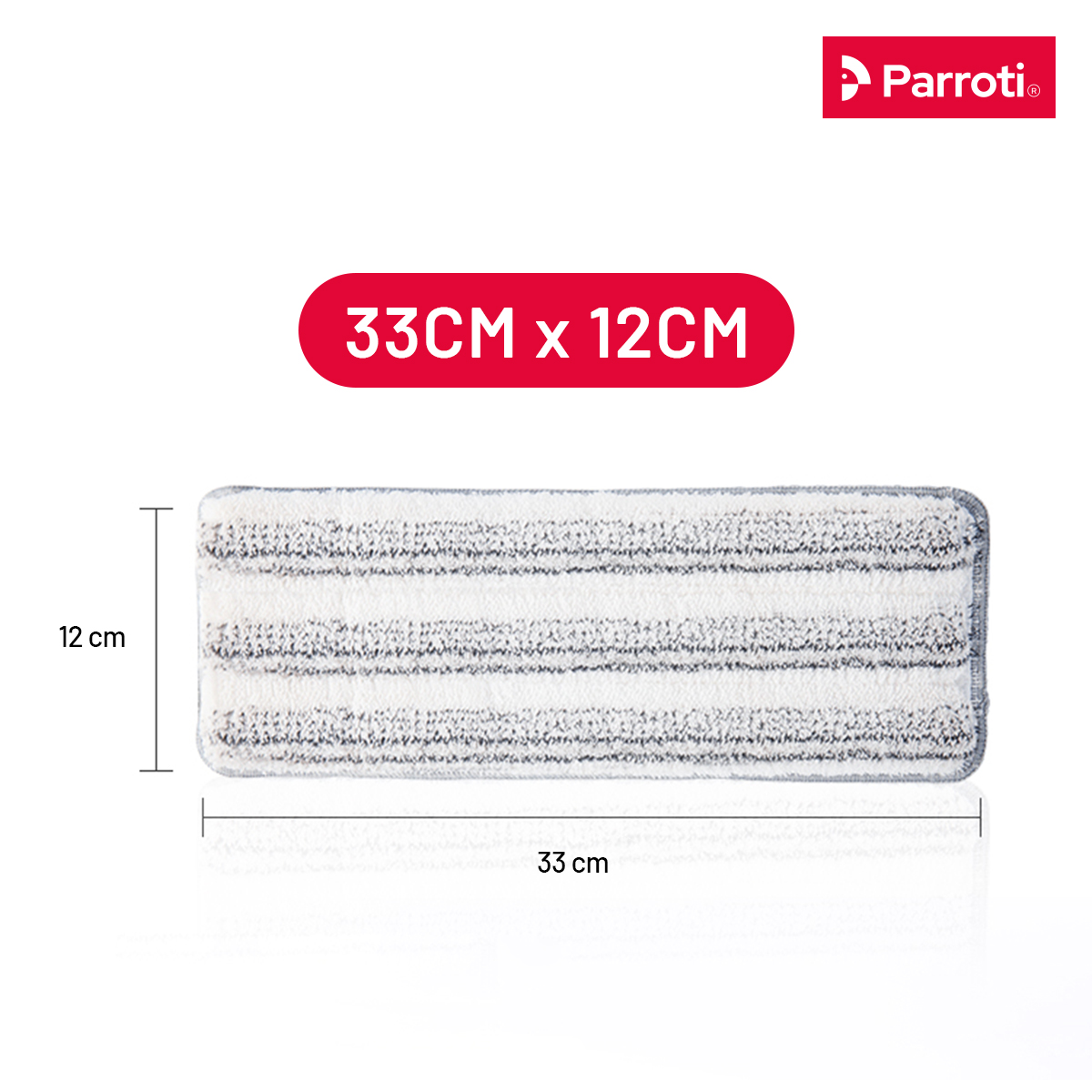 Combo 2 Miếng Lau Nhà Thế Hệ Mới Parroti Pro PAD2-PR01 - Kích Thước 33 x12 CM (Chỉ dùng được cho Bộ lau nhà Parroti Pro)