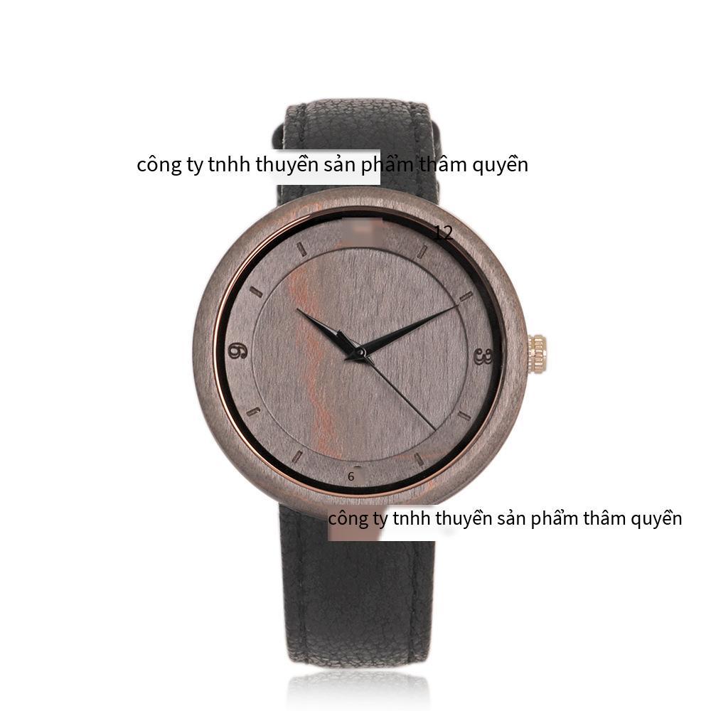 Phong cách mới nhất Tròn đơn giản Tính khí Đàn ông Phụ nữ Bán chạy bằng chữ số Ả Rập Ngoài trời Thắt lưng tùy chỉnh Lựu Gỗ Đồng hồ