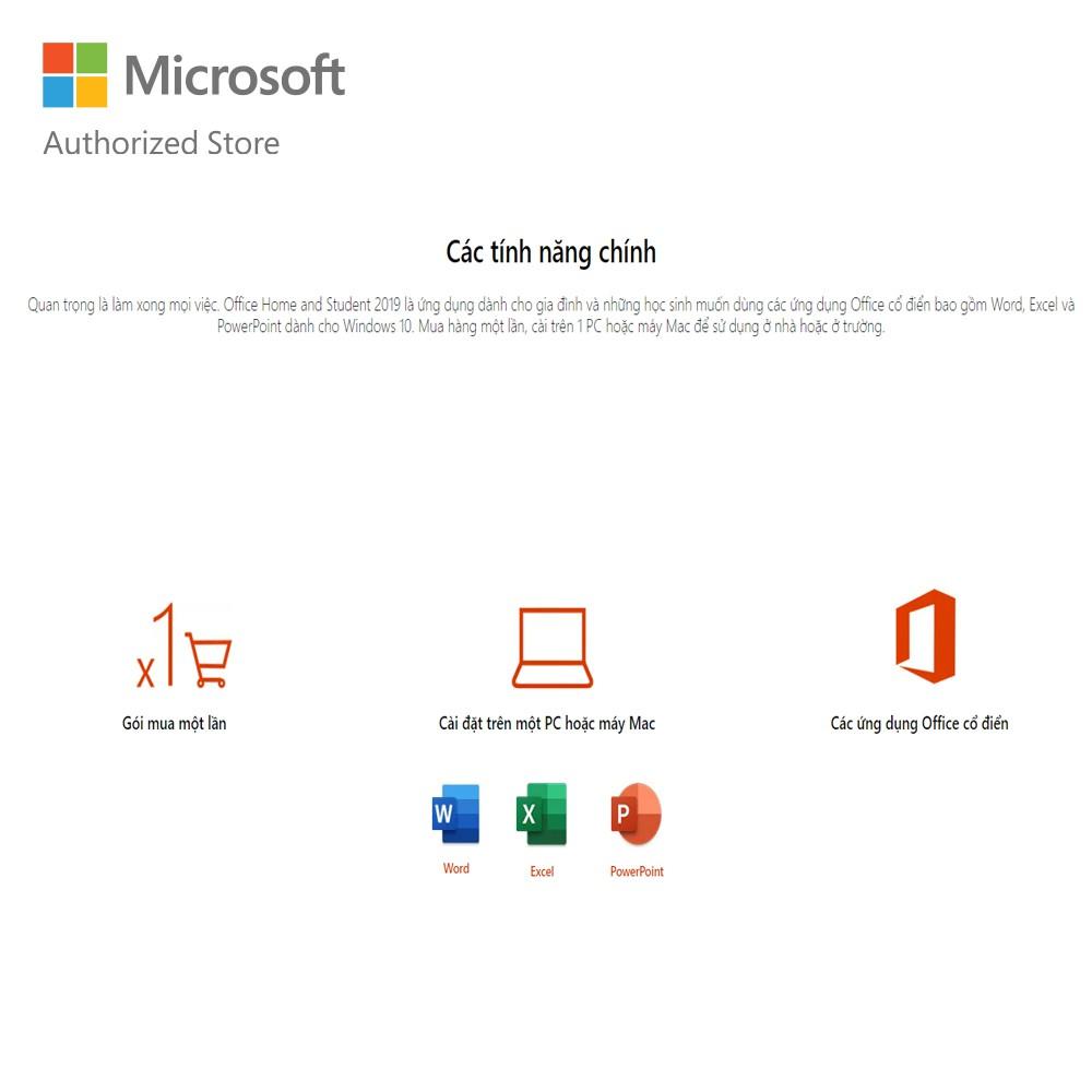 Phần mềm Microsoft Office Home & Student 2021 |Dùng vĩnh viễn| Dành cho 1 người, 1 thiết bị |Word, Excel, PowerPoint Hàng chính hãng