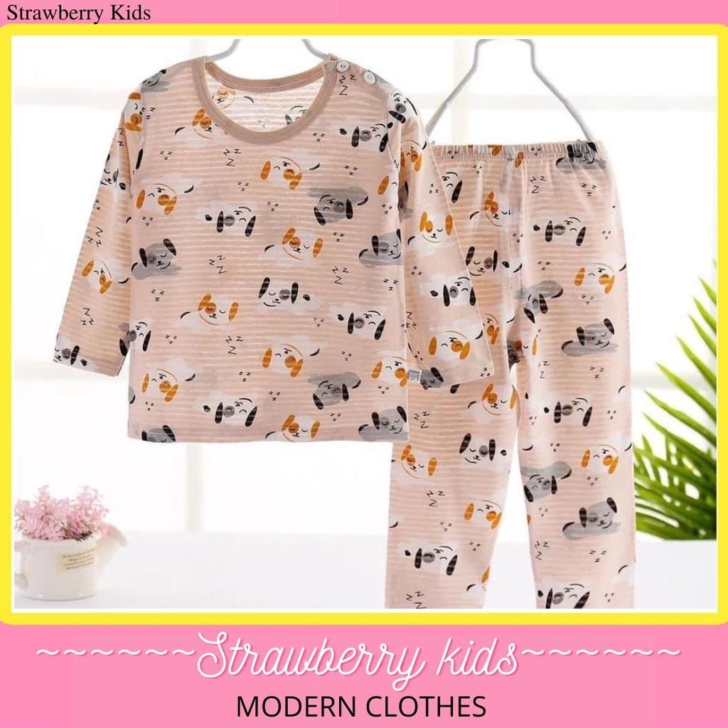 Bộ Dài Tay Cho Bé Gái Từ 10-25kg Cotton Tre Quảng Châu Loại 1