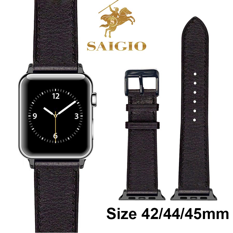 Dây Apple Watch 49mm 45mm 44mm 42mm, Chất Liệu Da Bò Cao Cấp, Dây Đeo Phong Cách Cổ Điển, Tương Thích Các Phiên Bản Series Ultra2/Ultra/SE2/SE/9/8/7/6/5/4/3/2/1