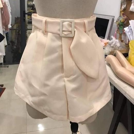Quần Short Phối Thắt Lưng Màu Hồng EDINI - S143 - S144