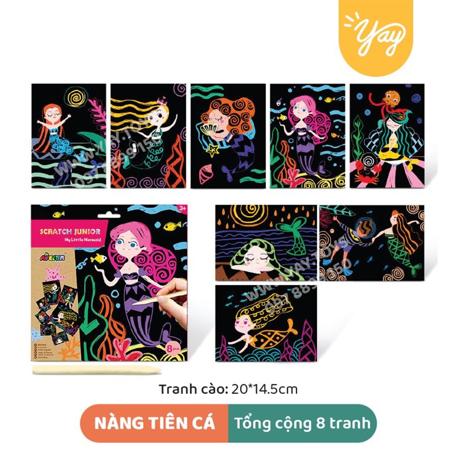 Bộ 08 Tranh Cào Nghệ Thuật cho trẻ từ 3+ - Avenir