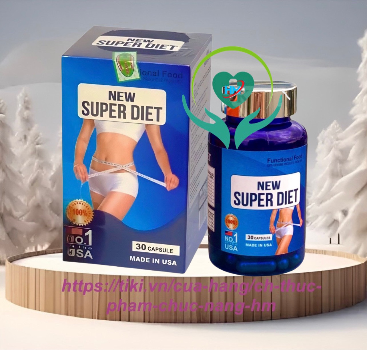 Viên uống đào thải mỡ thừa NEW SUPER DIET   - Hộp 30 viên -Giảm an toàn hiệu quả