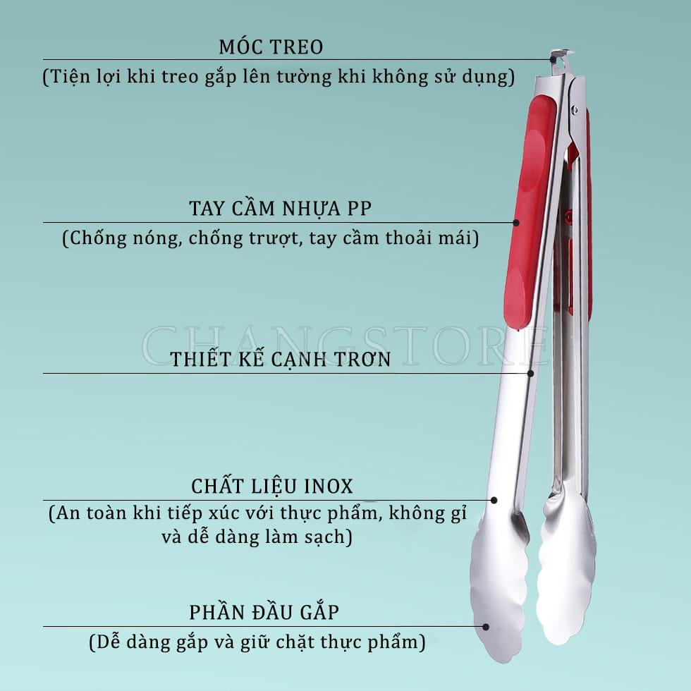 Kẹp Gắp Thức Ăn Bằng Thép Không Gỉ Tiện Dụng