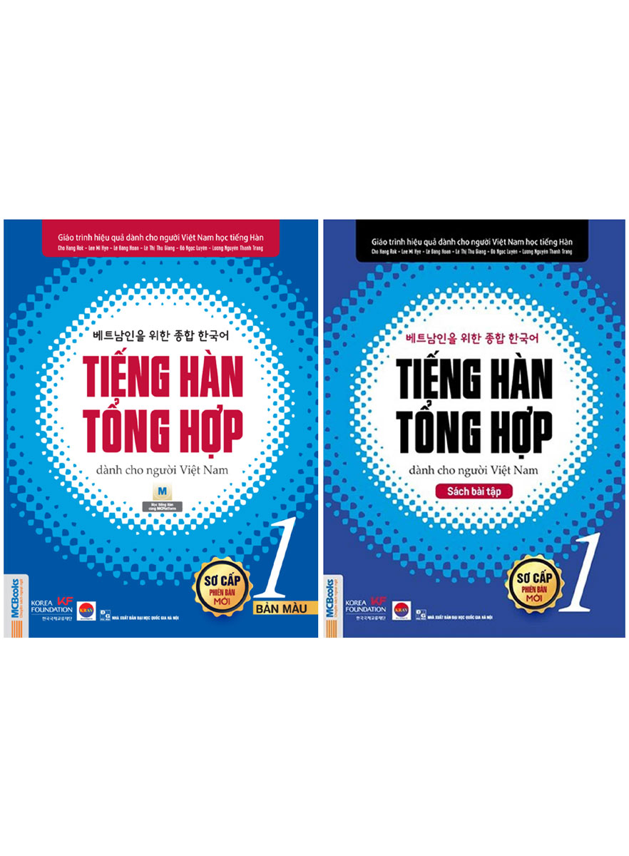 Combo Tiếng Hàn Tổng Hợp Sơ Cấp 1 Dành Cho Người Việt Nam Bản In Màu - Học Kèm App