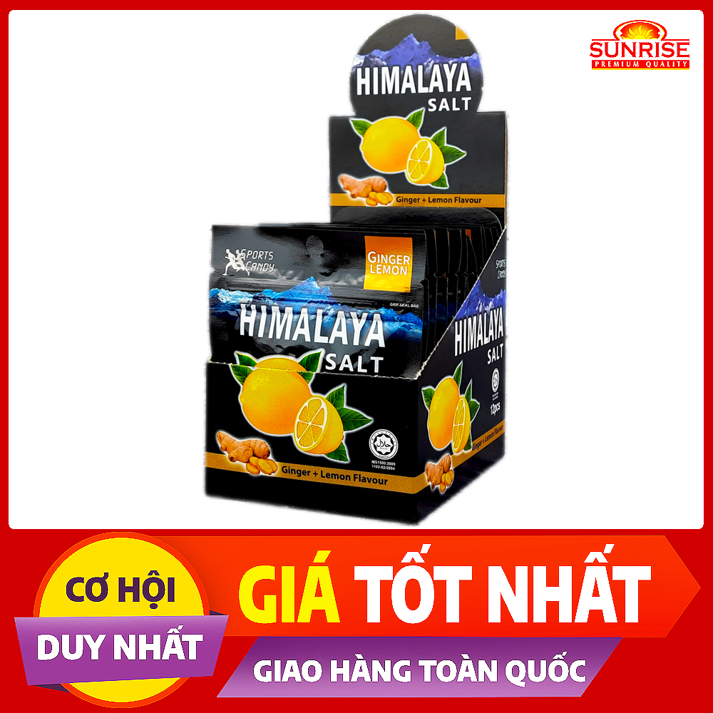 Kẹo chanh gừng muối hồng Himalaya hộp 180g