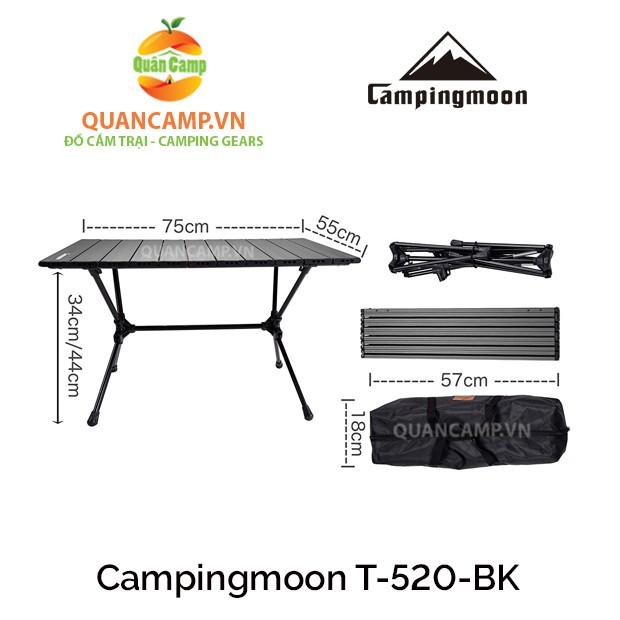 Bàn nhôm dã ngoại gấp gọn Campingmoon T-520