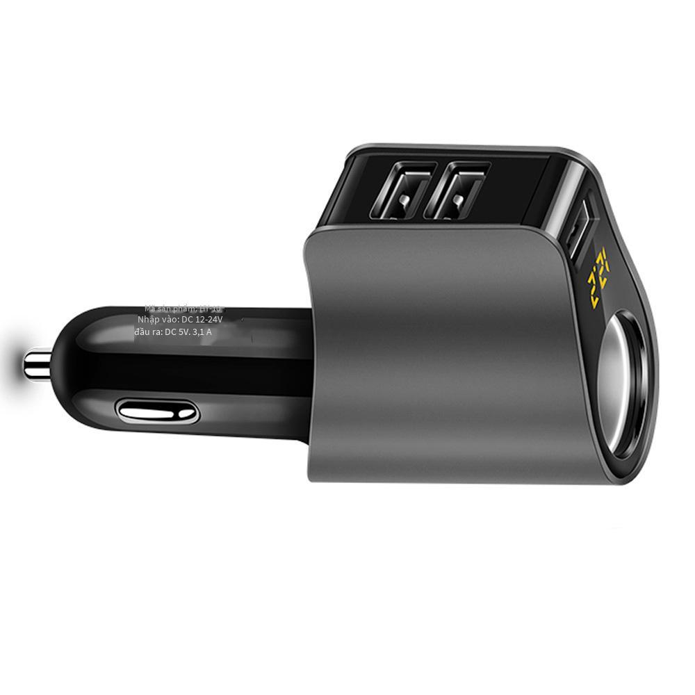 Bộ sạc xe hơi tốt nhất bộ sạc xe hơi sạc nhanh USB kép điện thoại di động trên xe hơi sạc nhanh bật lửa một kéo hai bộ sạc qc3.0