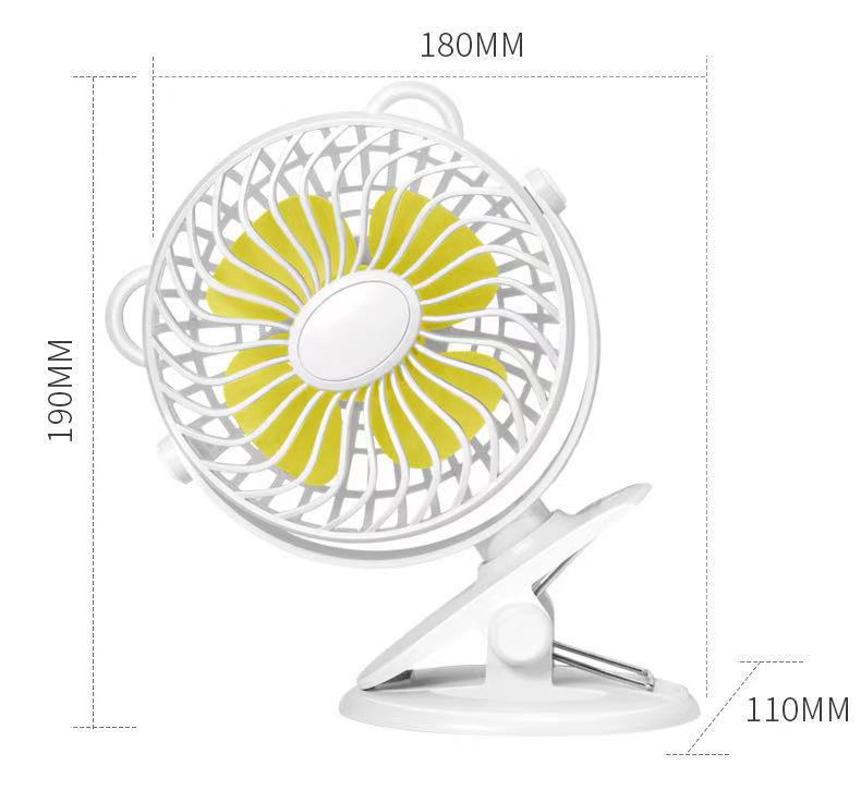 Quạt Kẹp Mini S9 Mạnh Mẽ Với 3 Tốc Độ Gió, Quạt Êm Ái - Quạt Tích Điện Kẹp Bàn, Cầm Tay, Xoay 360 Độ Tiện Ích - Hàng Nhập Khẩu