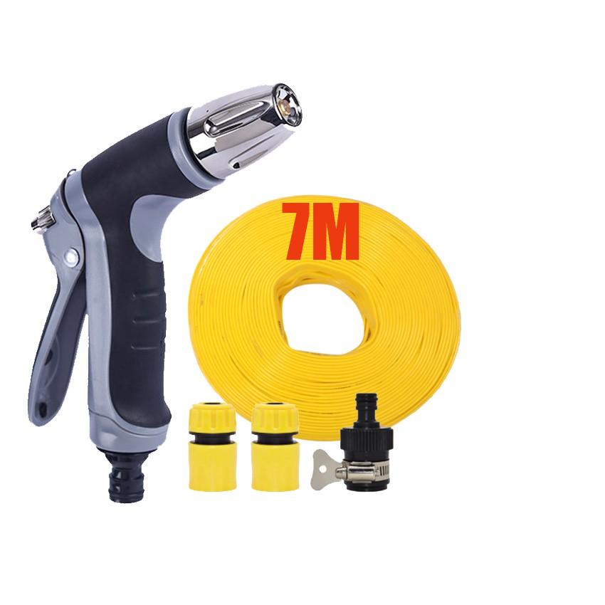 Bộ dây và vòi xịt rửa xe tưới cây tăng áp 7-10m 206817