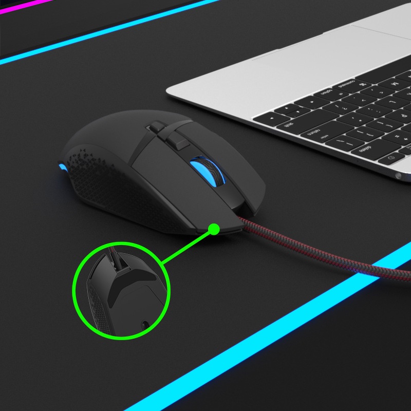Chuột cơ gaming led RGB 6400DPI MK300 mechanical Gaming mouse Esport