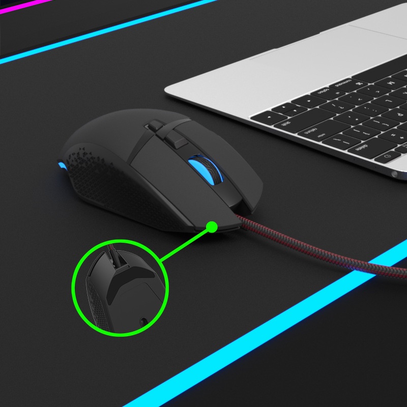 Chuột LED RGB 6400DPI Gaming Mouse Lenovo M106 - hàng nhập khẩu