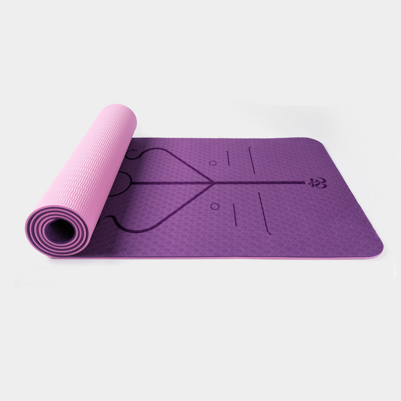 Thảm tập yoga định tuyến cao cấp DOPI DP1102-2 Chất liệu TPE siêu bám