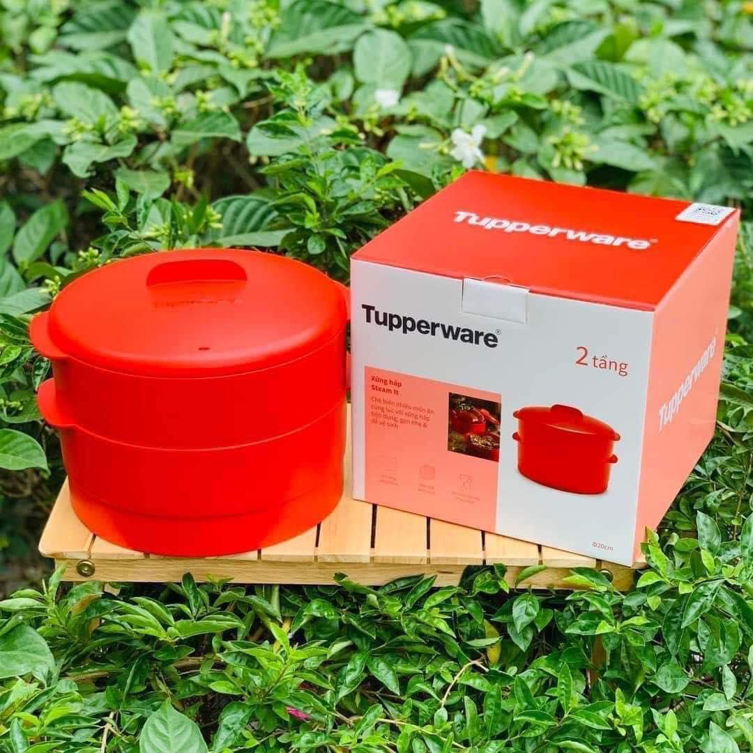 XỬNG HẤP STEAM IT 2 TẦNG - TUPPERWARE CHÍNH HÃNG - HẤP NHANH TRONG 1 NỐT NHẠC