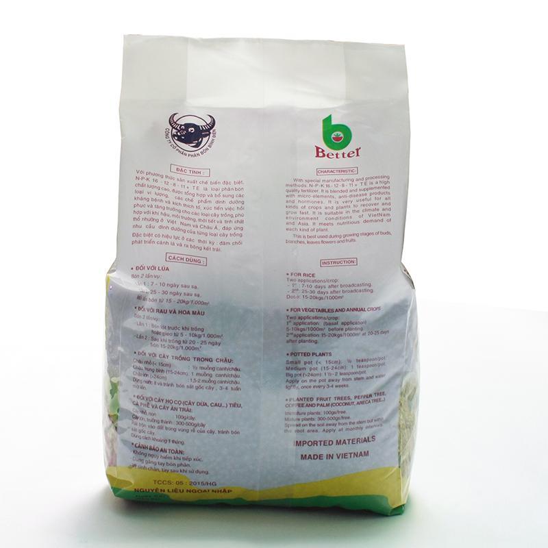 Phân bón NPK cao cấp thương hiệu Better NPK 16-12-8-11+TE - Gói 1kg VTNN Nông Điền Trang
