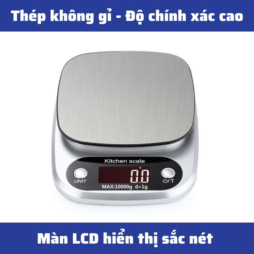 Cân tiểu ly điện tử nhà bếp cân tiểu li làm bánh mini định lượng 3kg 5kg 10kg độ chính xác cao tặng pin bảo hành 3 tháng