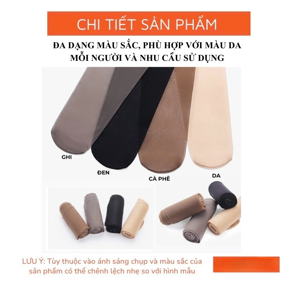 COMBO 2 Quần Tất, vớ quần tàng hình thêu sợi siêu mỏng, siêu dai Siêu Ấm MÀU ĐEN VÀ DA Văn Phòng Du Lịch Dã Ngoại Phượt