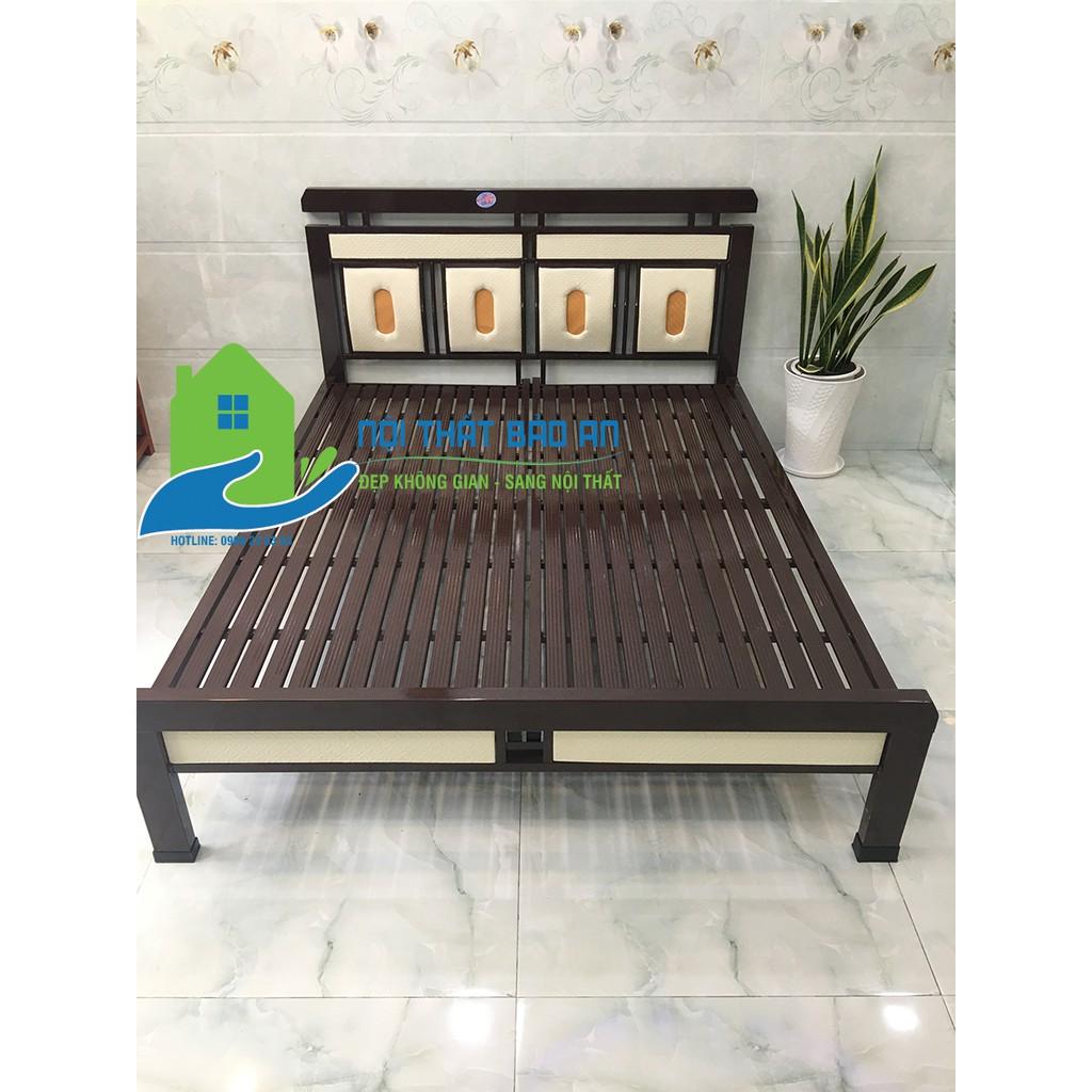 Giường sắt kiểu hộp nhiều kích thước từ 1m đến 1m8 mẫu 07 - Bảo An