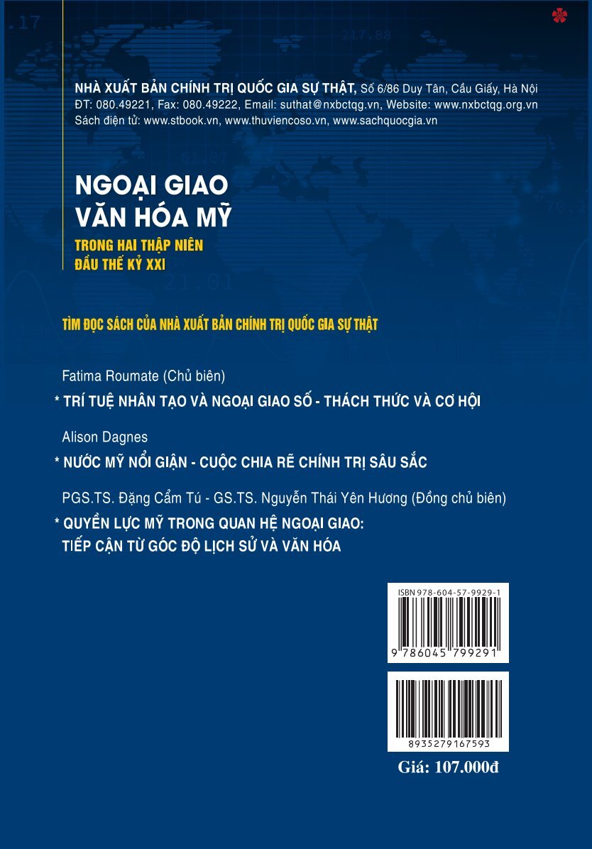 Ngoại giao văn hóa Mỹ trong hai thập niên đầu thế kỷ XXI - bản in 2024