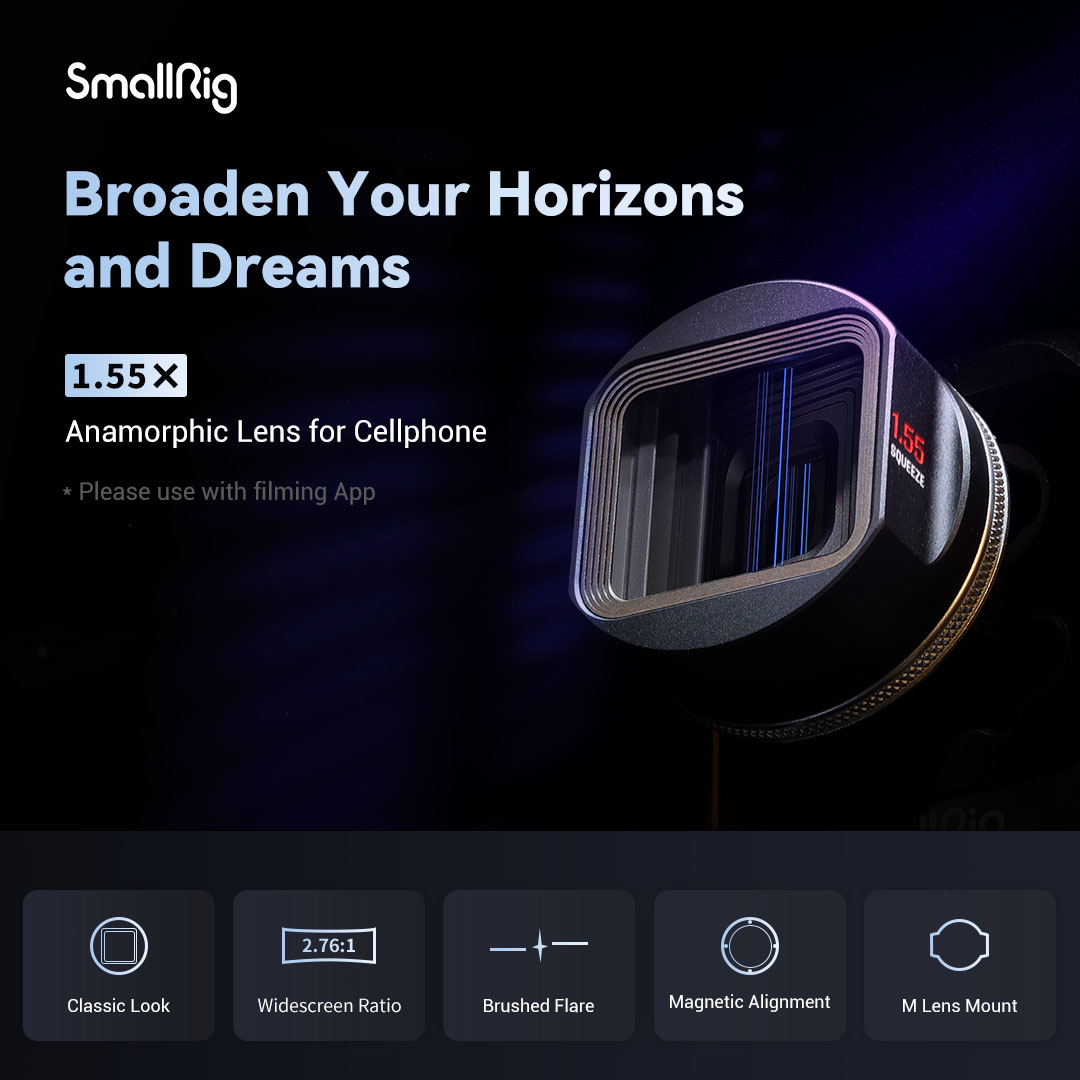 SmallRig 1.55X Anamorphic Lens - chuẩn Cinematic cho I-phone 3578