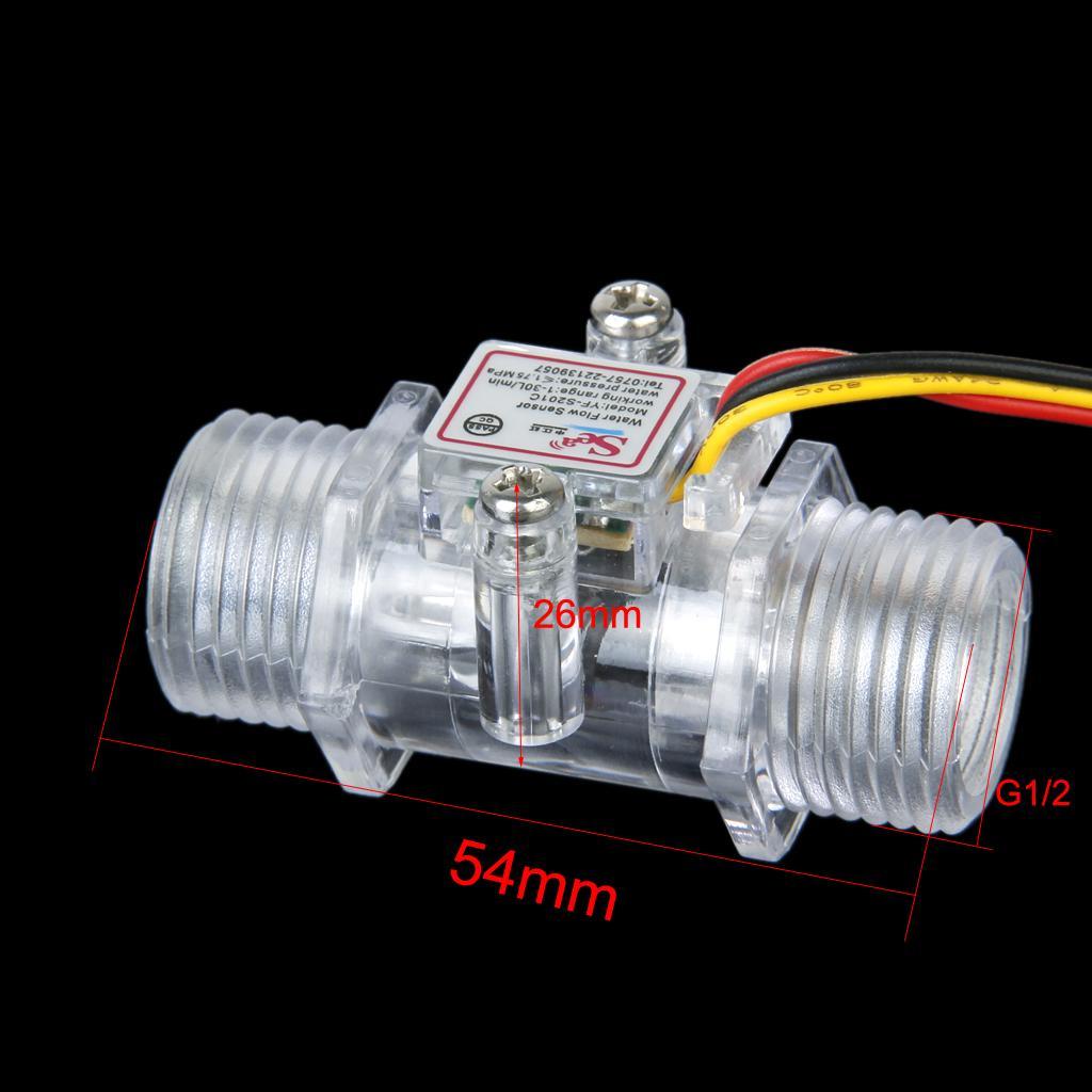 Water Flow Sensor Switch Flowmeter Hall Effect Counter Water control 1-30L/min