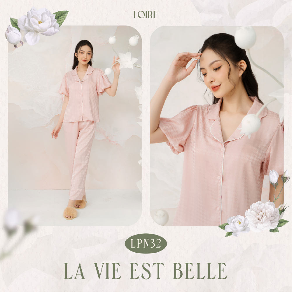 Bộ Đồ Ngủ Pijama Tay Bồng Họa Tiết Loirechic LPN32