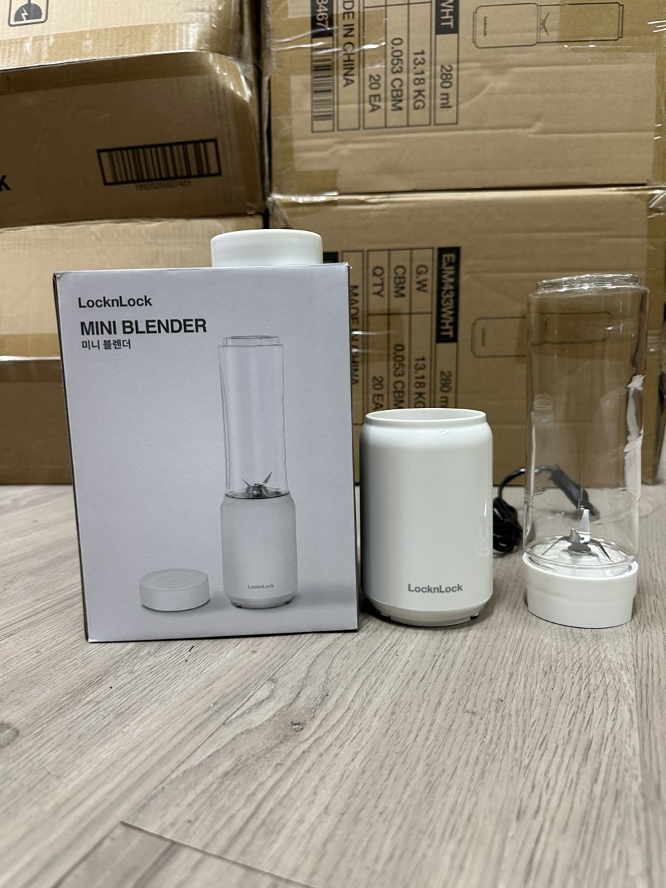 Máy Xay Sinh Tố Mini Blender Locknlock EJM433WHT (Model 2024), 220-240 V, 50/60 Hz, 150 W, 280 ml - Hàng Chính Hãng