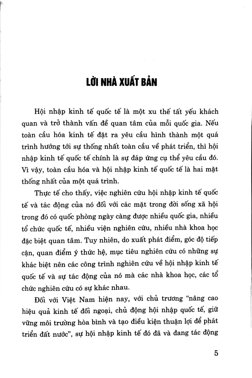 Tác động của hội nhập kinh tế quốc tế đến tăng cường tiềm lực quốc phòng ở Việt Nam