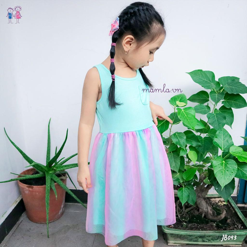 Đầm thun phối voan Jumping Bean cho bé gái