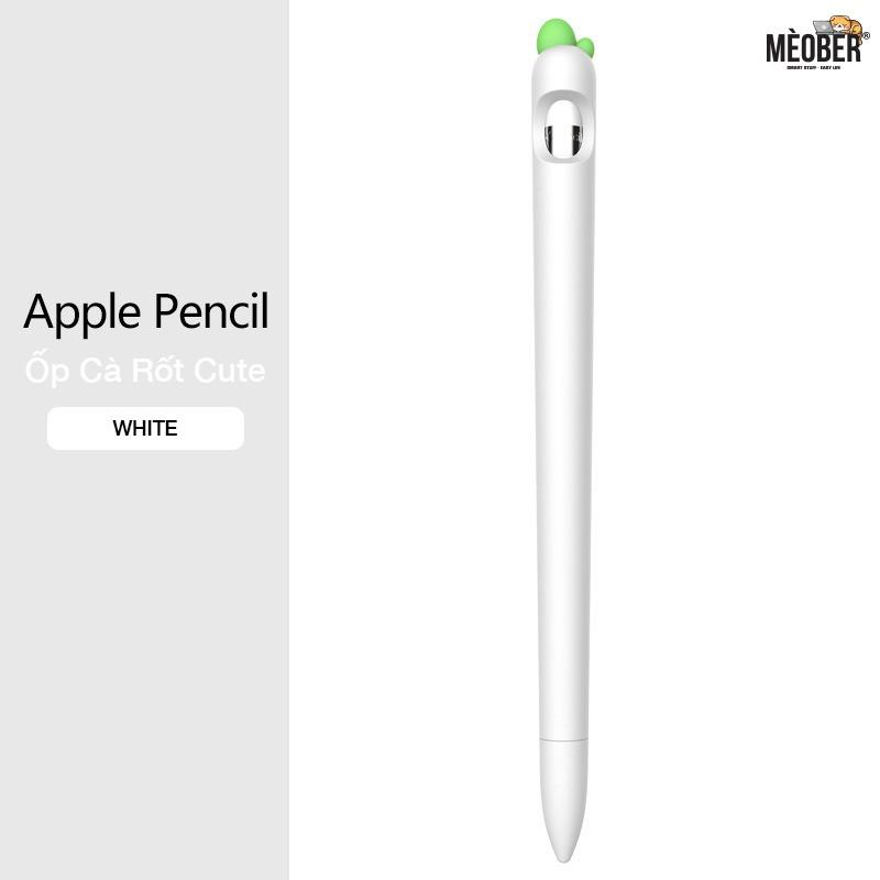 Case bảo vệ cho Apple Pencil thế hệ 1 và 2, ốp cover Apple Pencil Cà Rốt, chất liệu silicon cao cấp (3 màu)