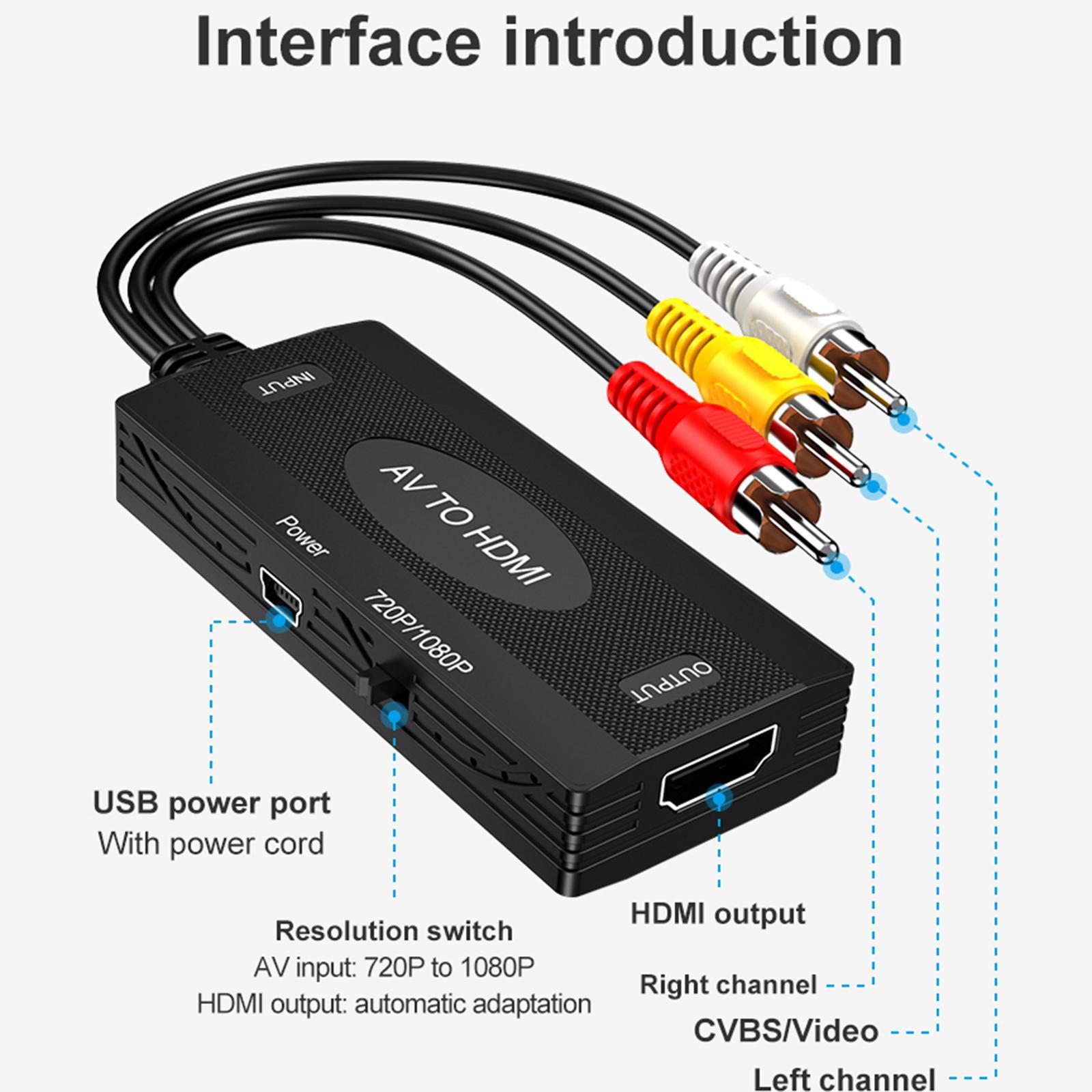 RCA to  /  to RCA Converter Cable AV Adapter for  Laptop Tool