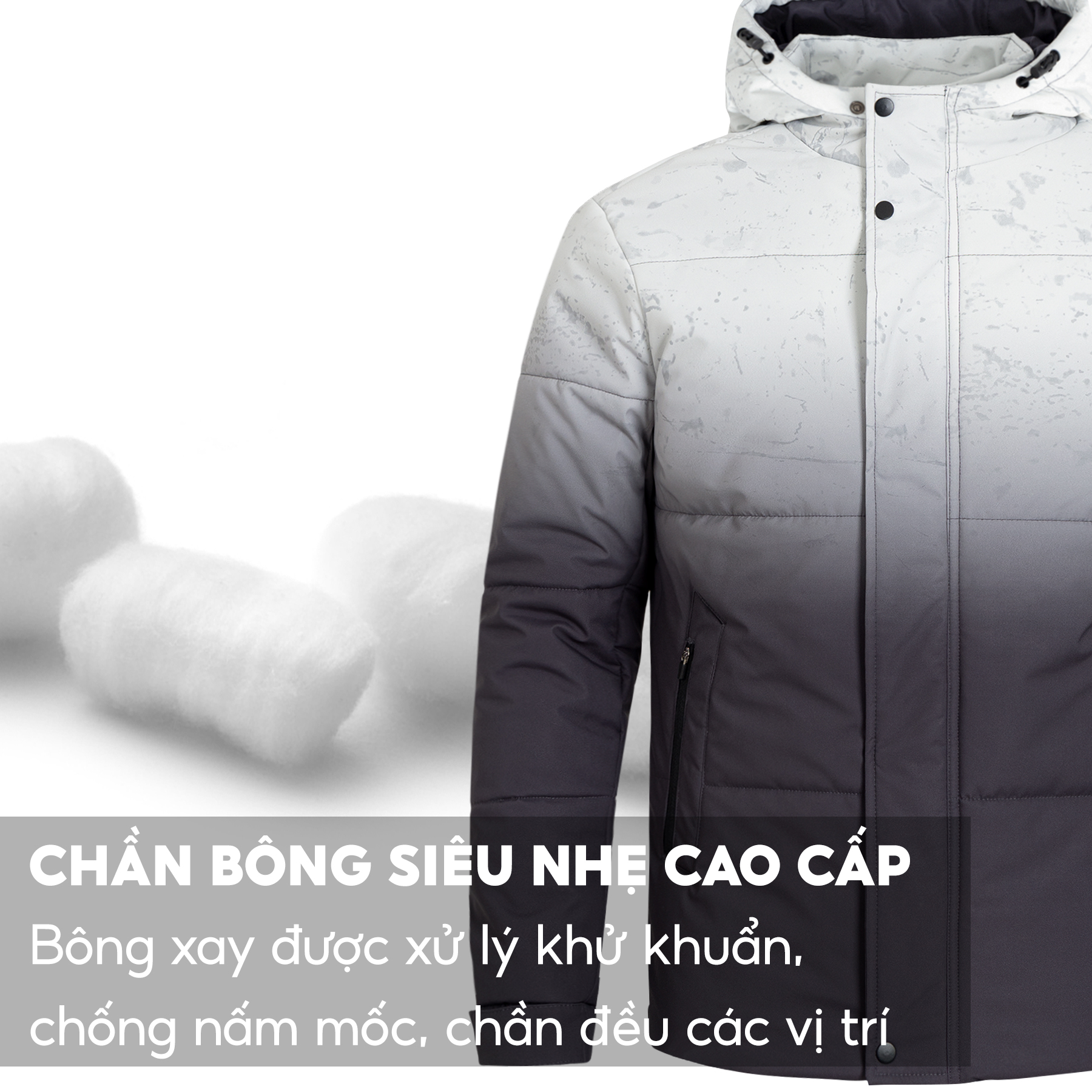 Áo Khoác Phao Nam Chần Bông Chuyển Màu 5S (2 Màu), Công Nghệ GORE-TEX, Thiết Kế Độc Lạ, Phong Cách, Trẻ Trung (AKC22006)