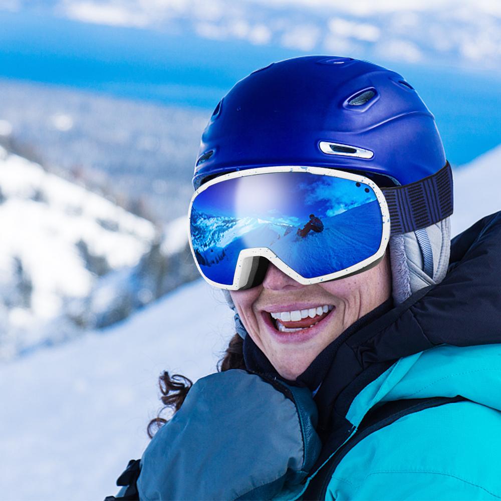 Shock Resistance Ski Goggles for Men Women Anti Fog UV Protection Snow Goggles