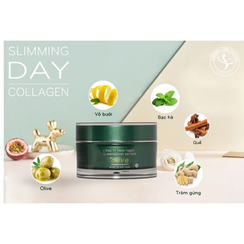 Kem hỗ trợ giảm Slimming Day Collagen có đai nịt dành cho nam và nữ giúp thon gọn cơ thể