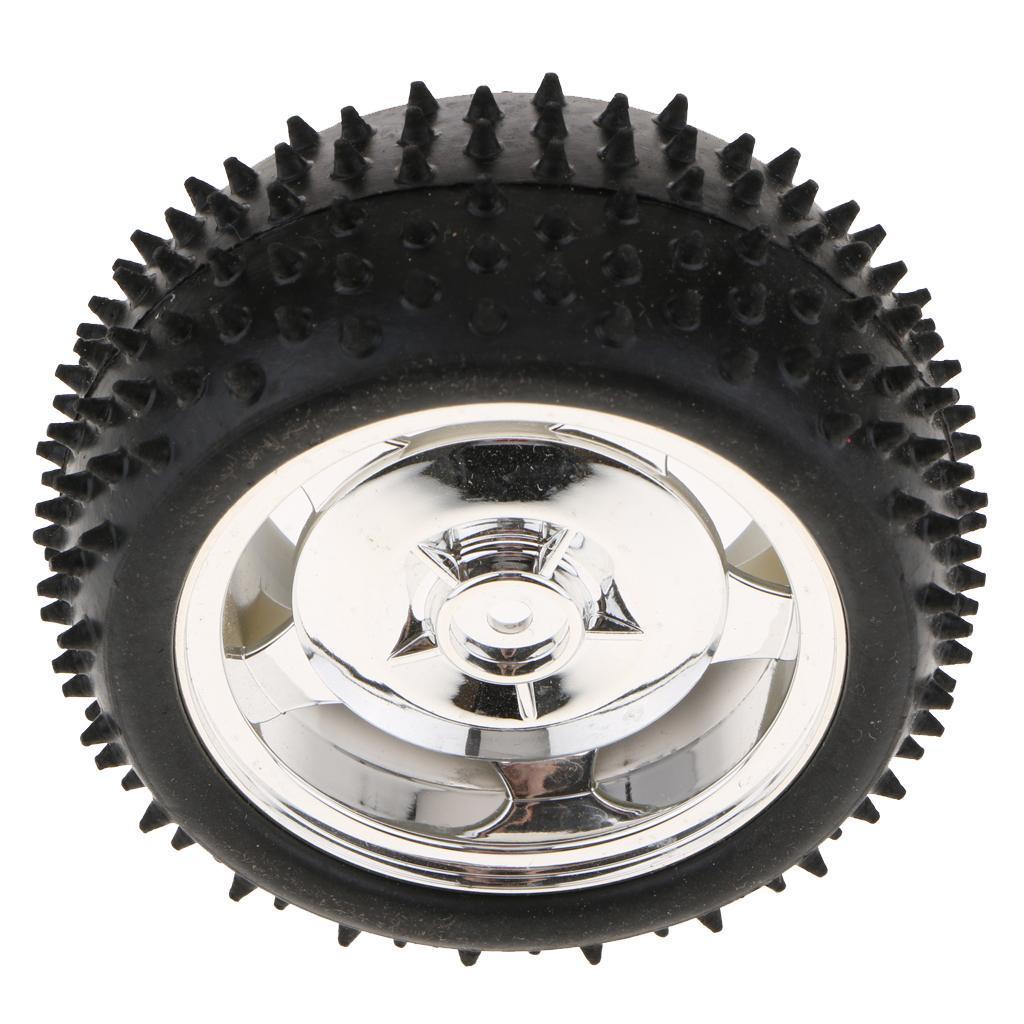 Small Smart Car Model Robot Rubber Tire Wheel 85x38mm For Arduino