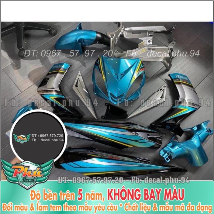 Tem rời Exciter 135 xanh đen bạc  -1