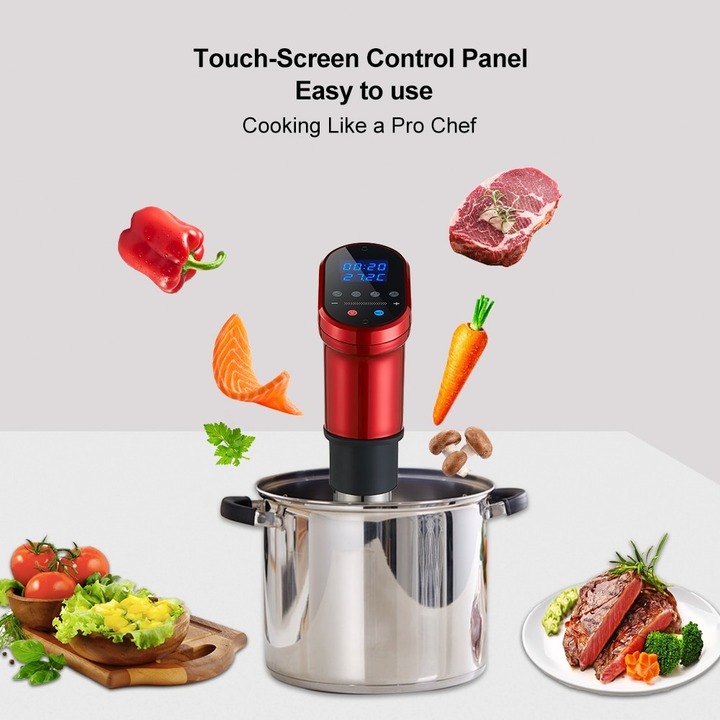 Máy nấu chậm Sous Vide BioloMix SV-1900 kết nối Wifi, công suất 1200W, bộ gia nhiệt PTC và động cơ không chổi than DC- Hàng chính hãng