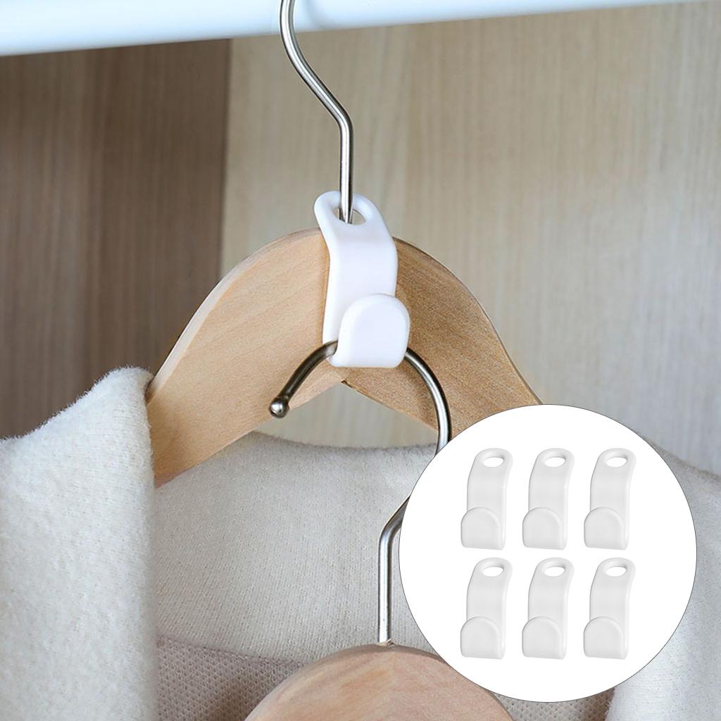 12pcs Clothes Hanger Connector Hook Closet Hanger Organizer Space Saver Clip