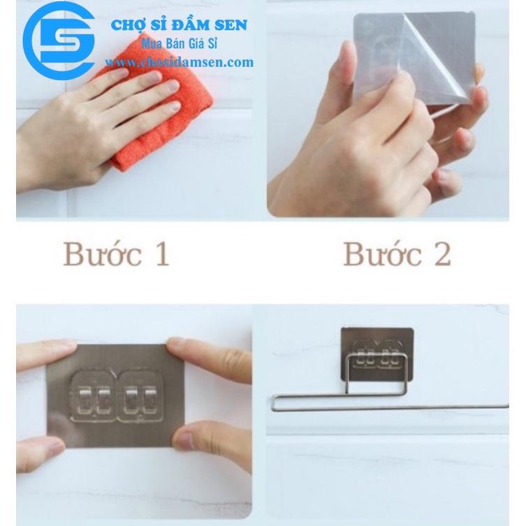 Thanh Móc Inox treo Cuộn giấy, Khăn lau bếp, Giấy vệ sinh dán tường chắc chắn. Thanh treo đồ dùng đa năng G285-ThanhMoc