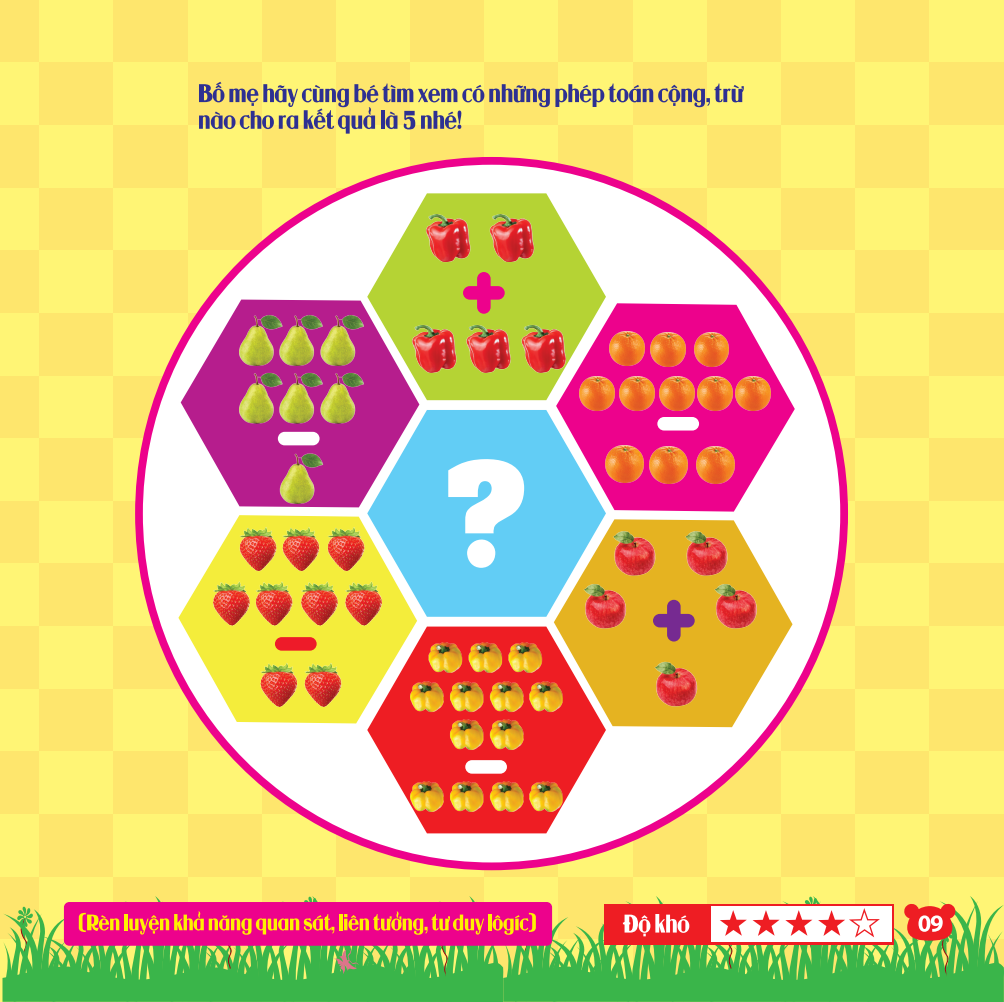 Rèn Luyện Phát Triển Trí Óc Cho Trẻ - Bóc Dán Hình Thông Minh IQ-EQ-CQ - Rau, Củ, Quả