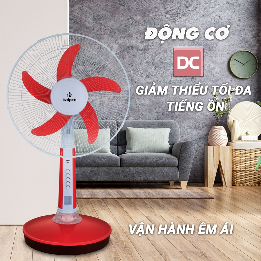 Quạt sạc tích điện Kalpen CFK-888, pin Lithium-Ion bền bỉ, thời gian sạc chỉ 6h, thời gian dùng lên đến 8h - Hàng chính hãng