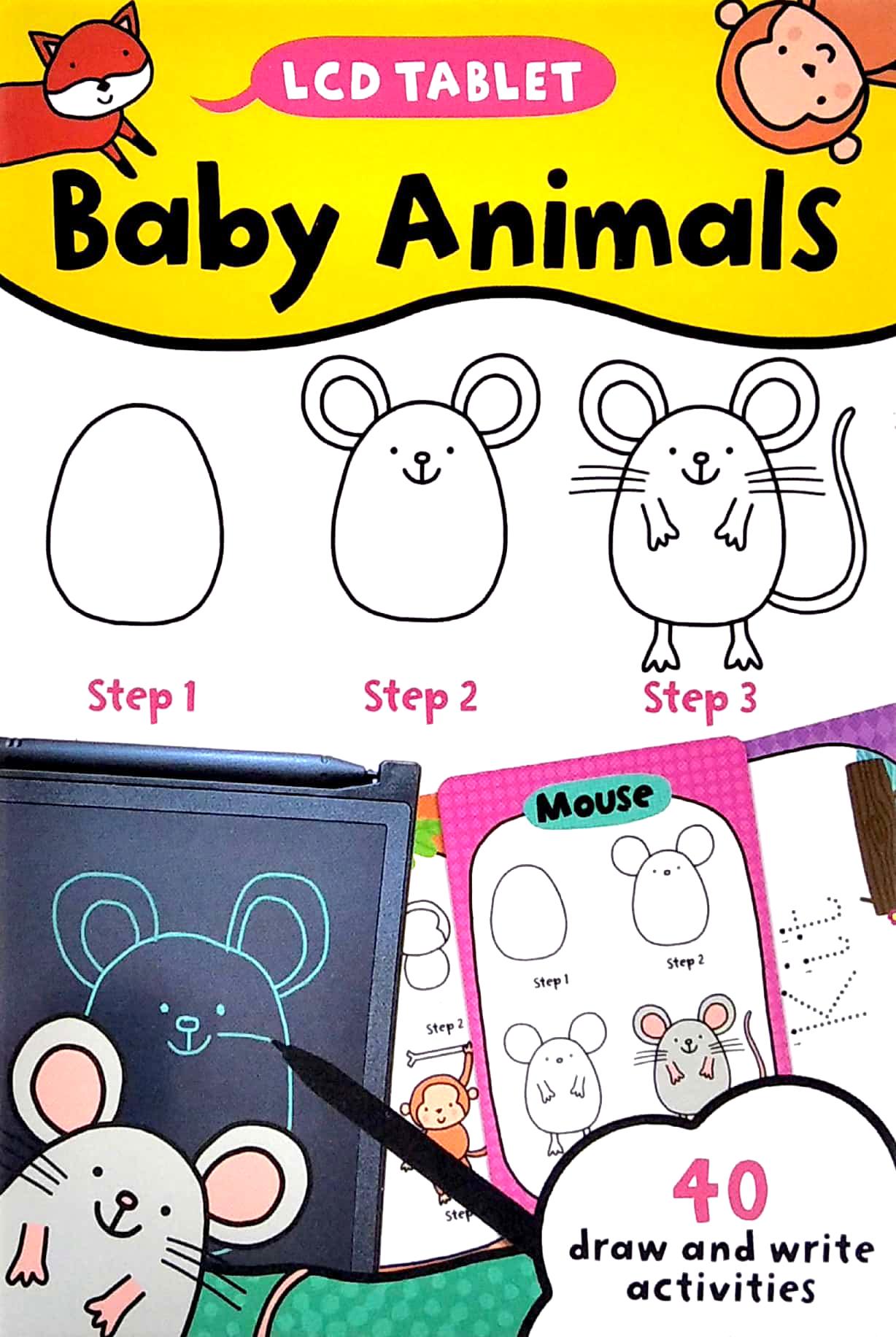 LCD Tablet &amp; Flashcards - Baby Animals