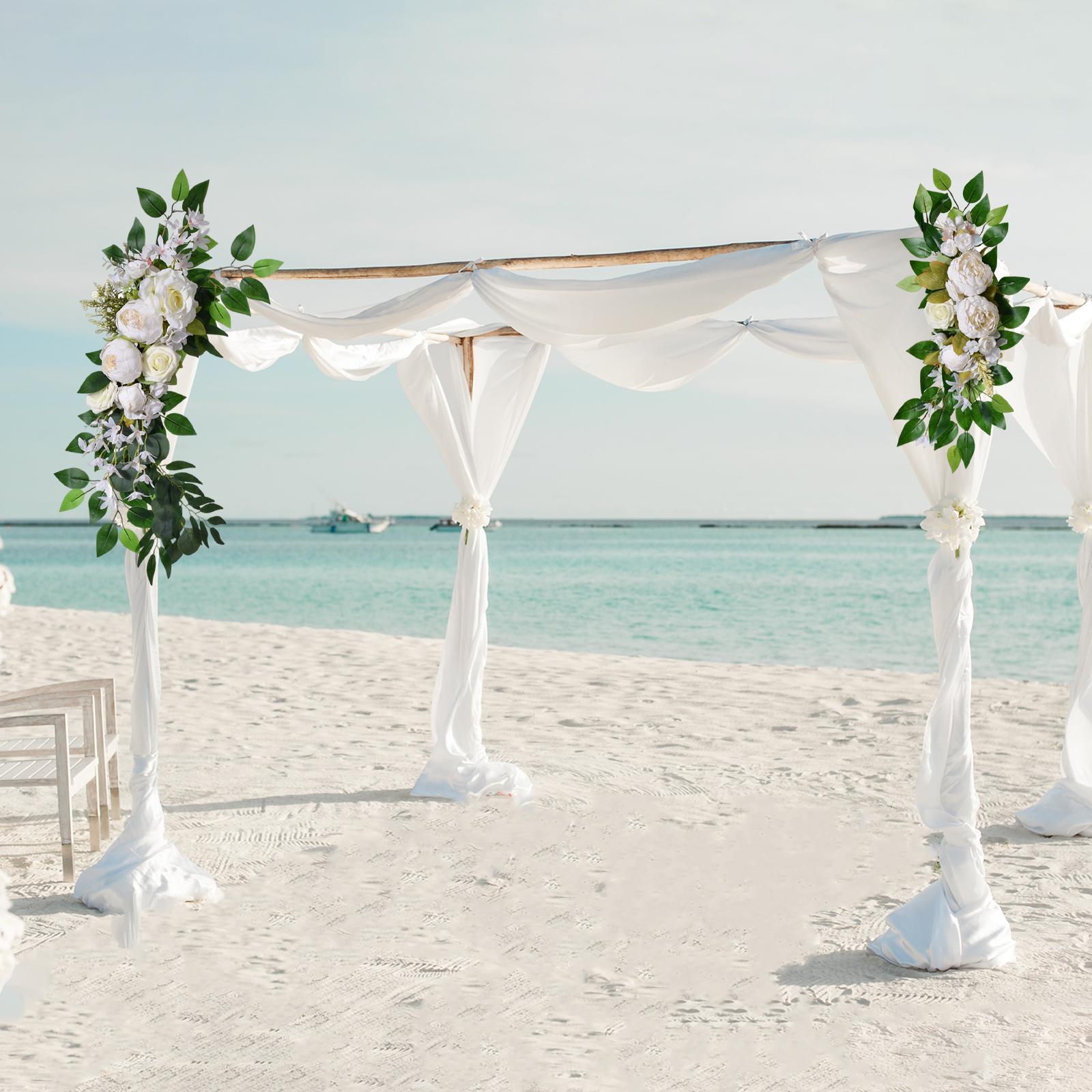2x Hanging Artificial Flower Arch Decor Decorative for Wedding Background