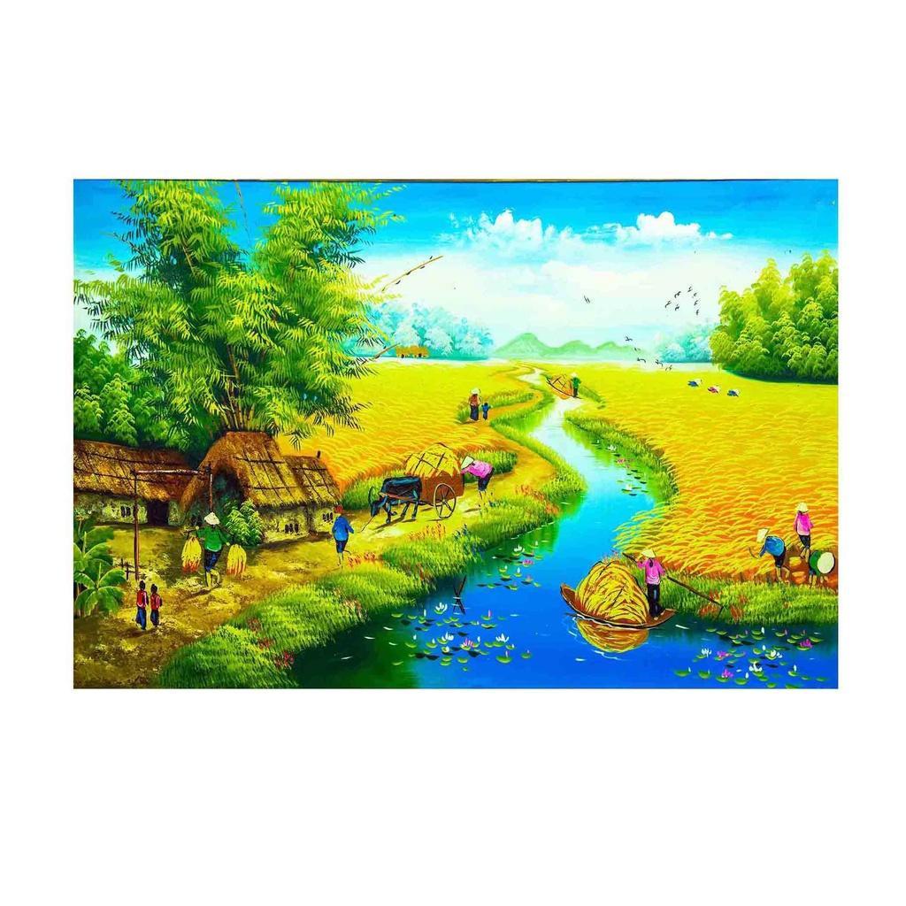 Tranh đồng quê dán tường, tranh trang trí khổ lớn