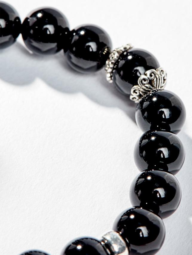 Vòng Tay Phong Thủy Đá Obsidian Phối Charm Cung Hoàng Đạo Sư Tử Mệnh Thủy, Mộc Ngọc Quý Gemstones