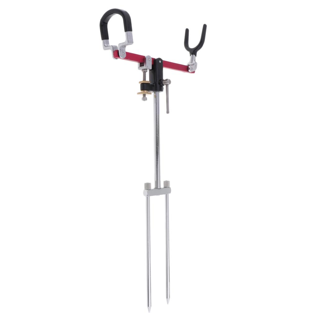 Ground Insert Multifunction Fishing Rod Support Rack Stand Foldable Bracket