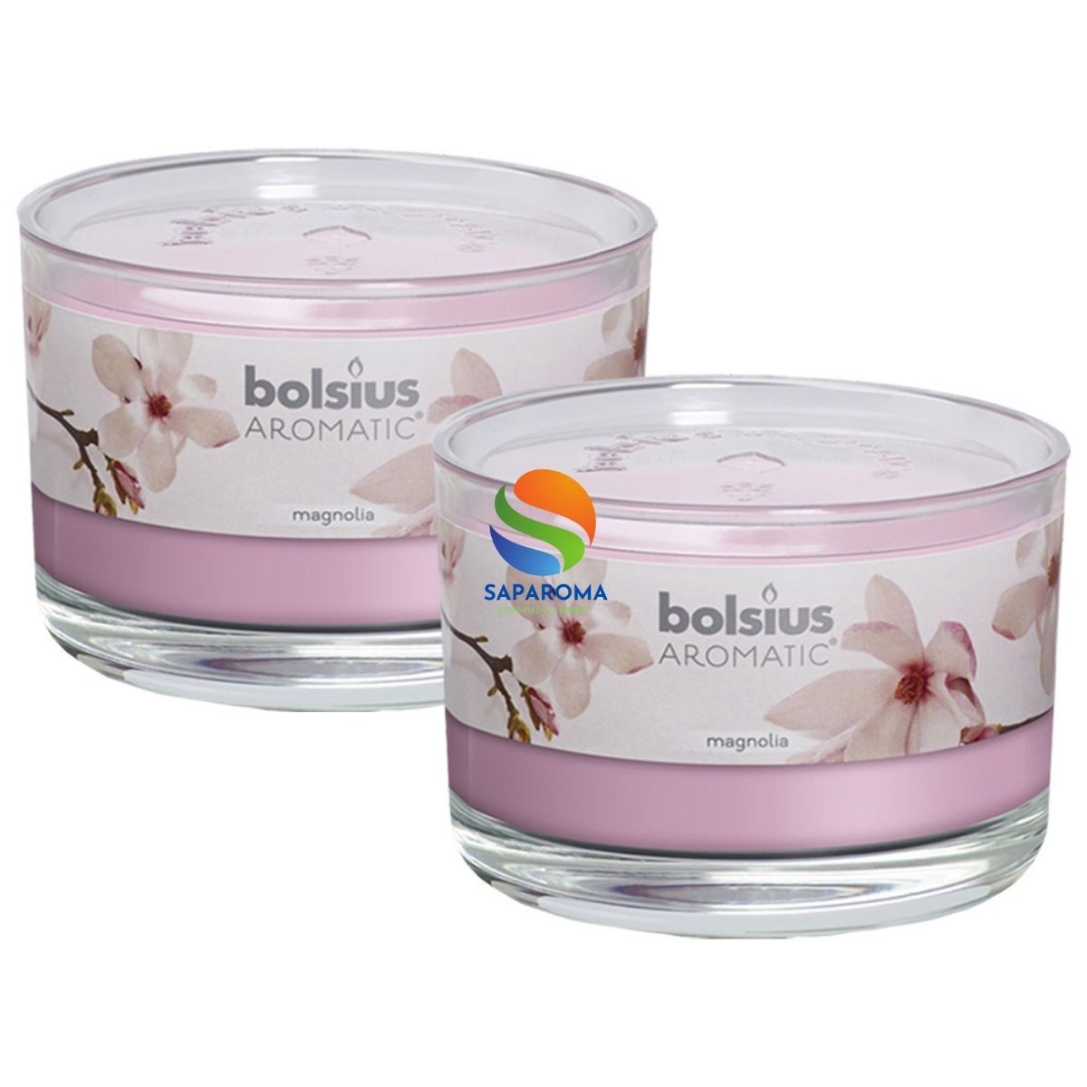 Combo 2 ly nến thơm tinh dầu Bolsius Magnolia 155g - hoa mộc lan, nến trang trí, thơm phòng, thư giãn, Hỗ trợ khử mùi