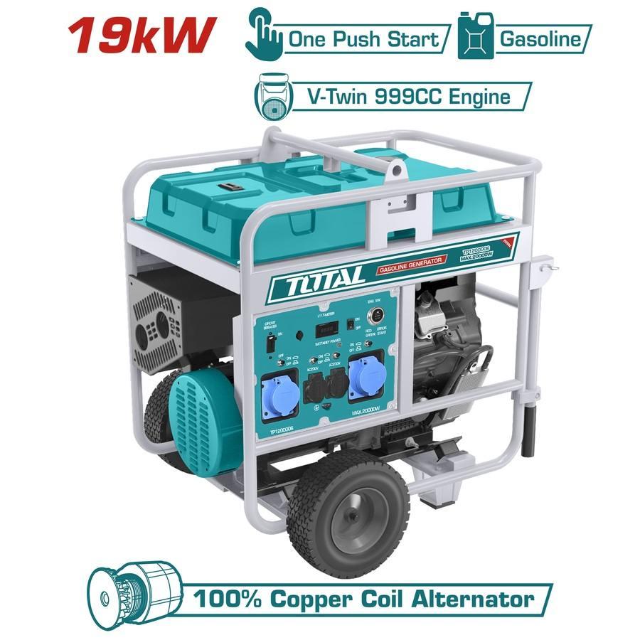 MÁY PHÁT ĐIỆN DÙNG XĂNG 19KW TOTAL TP1200006 - HÀNG CHÍNH HÃNG