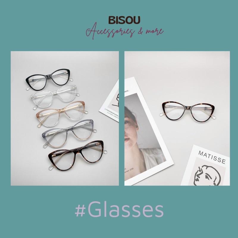 Bisou accessoriesHN: gọng kính cận mắt mèo tròn hàn quốc G7530